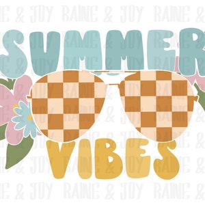 Summer vibes png, sunglasses png, Retro Summer png, Sublimation designs downloads, png files for sublimation, png files