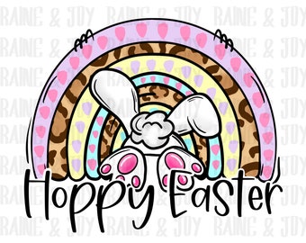 Hoppy Easter png, Rainbow Easter png, Easter sublimation png, Easter png, Sublimation designs download, png files for sublimation, png files