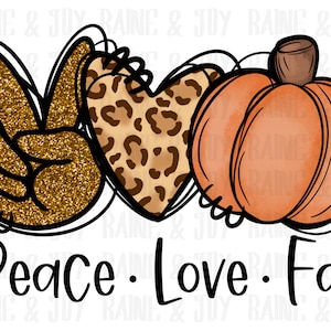 Pace amore autunno png, zucche leopardate png, zucca png, pace amore, autunno png, download di disegni di sublimazione, file png per sublimazione, png