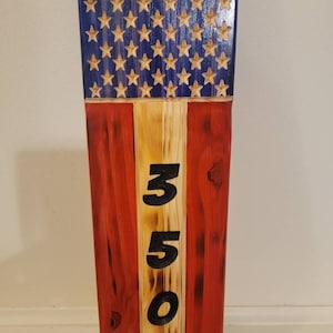 American flag address sign