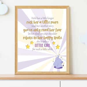 Baby Girl Elephant Nursery Art Print | Nursery Art Print | Baby Elephant Print | Wall Art | PRINTABLE | DOWNLOAD