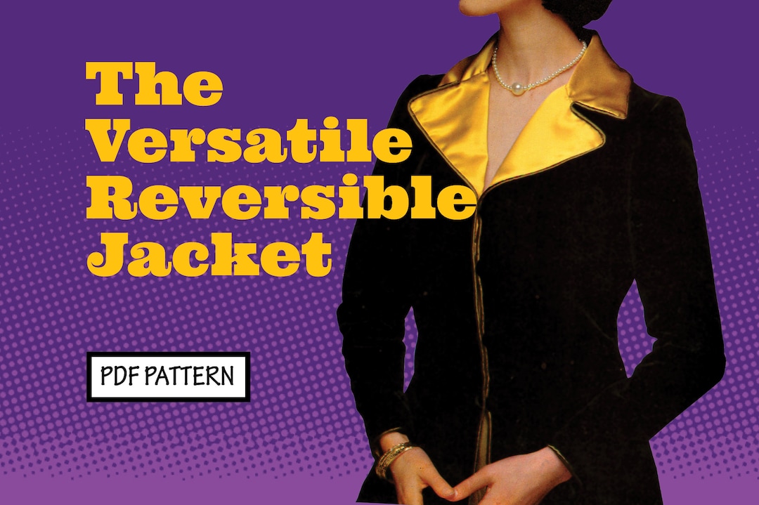 PATTERN Easy Sew Vintage Women Versatile Reversible Jacket. 1970s ...