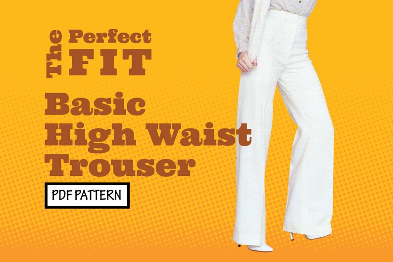 1960s Sewing Patterns | 1970s Sewing Patterns PATTERN Easy Sew Vintage Women High Waist High-waisted Trouser Pants Bootcut Jeans Dungarees Hippie Boho 1970s instant digital PDF download $4.00 AT vintagedancer.com