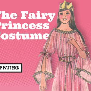 PATTERN Easy Sew Vintage Childs Fairy Princess Angel Halloween Costume Retro 1970s Recreation Sewing Pattern instant digital PDF download