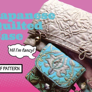PATRÓN Fácil Coser Vintage Mujeres Simple Japonés Acolchado Bolso Monedero Satchel Retro 1970s Recreación Patrón de costura descarga digital instantánea en PDF