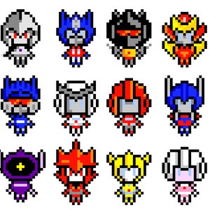Transformers Mini Perler Keychains