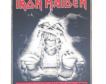 Iron Maiden concert tour 84-85 Ticket metal Sign