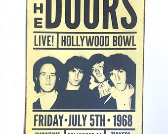 The Doors 1968 live concert Ticket Metal sign