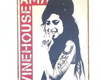 Amy Winehouse beautiful picture concert Ticket Metal sign