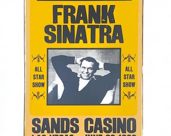 Frank Sinatra 1966 Las Vegas concert Ticket Metal sign