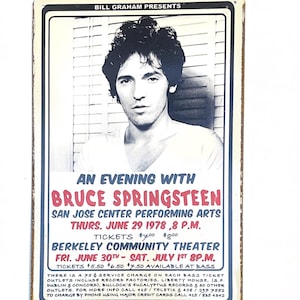 Brutalist Vintage 1978 Konzert Ticket aus Metall