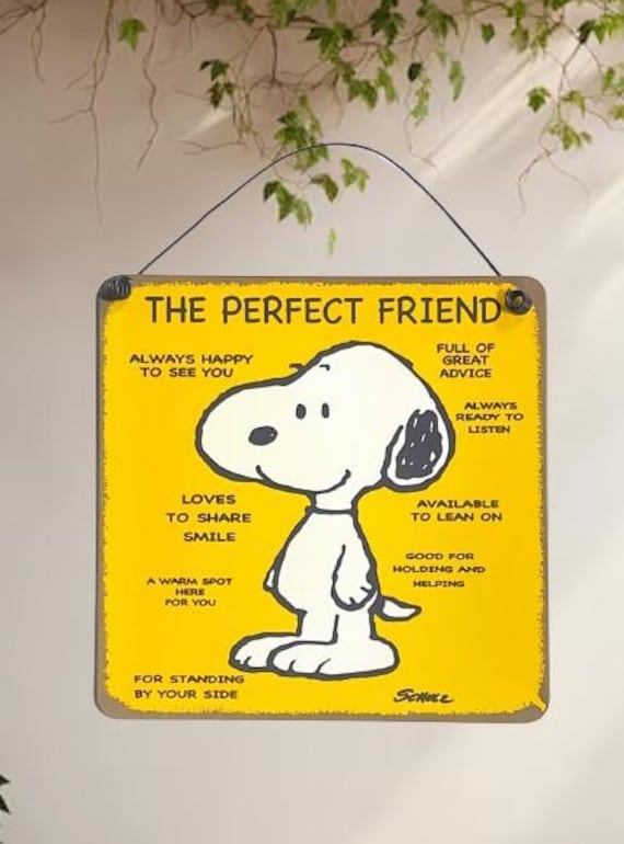 Snoopy My Friend Metal Hanging Sign - Etsy