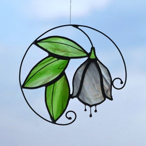 Stained Glass Blue Flower