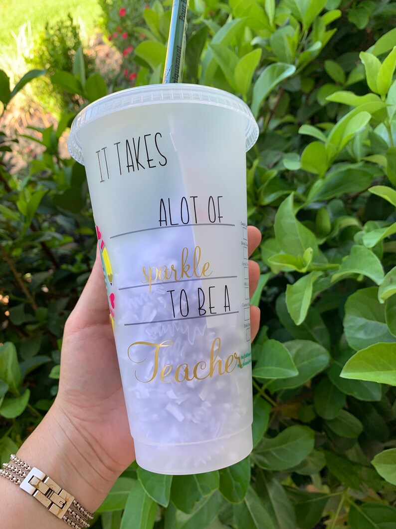 Cold Starbucks Cup for Teachers Teacher Gift Custom Etsy