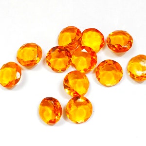 50 Pieces Citrine Hydro Quartz Gemstone - Faceted Gemstone - Faceted Pair Stone - Loose Citrine Cut Stone - 8mm-20mm