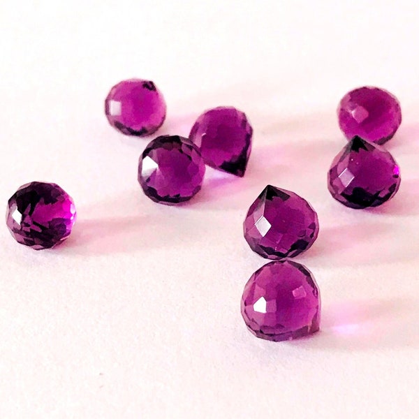 8 Pieces Pair Purple Amethyst Hydro Quartz Onion Beads ! Onion Earring Pair ! Inverted Half & Side Drill ! Onion Shape Beads - 6mm-16mm