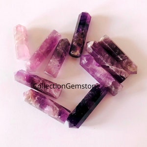 10 Pieces Top Quality Natural Amethyst Points Obelisk Healing Crystals Gemstone Towers Amethyst Crystal Points, Tower Pencil