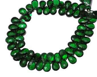 50 Pieces Emerald Colour Hydro Quartz Gemstone - Faceted Gemstone - Faceted Pair Stone - Loose Emerald Cut Stone - 8x10mm-15x35mm