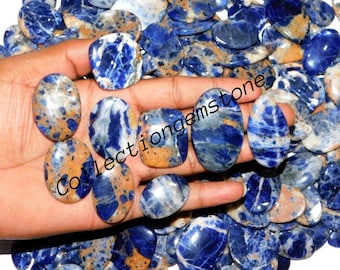 AAA Quality Natural Sodalite Cabochon Lots Gemstone - Cabochon Gemstone Sodalite - Sodalite Loose Gemstone - Sodalite Jewelry Making Gems