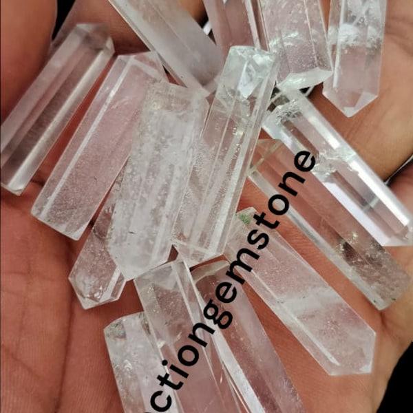 10 Pieces Natural Clear Crystal Quartz Points Obelisk Healing Crystals Gemstone Towers Clear Crystal Points, Tower Pencil