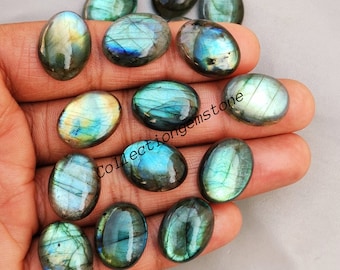 Natural Multi Flashy Labradorite Cabs , Calibrated Labradorite Oval Size 6x8, 7x9, 8x10, 9x11, 10x12, 10x14, 12x16, 13x18, 15x20, 12x30 MM