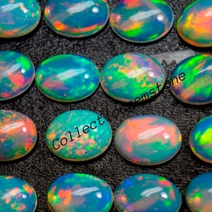 AAA Quality Natural Ethiopian Opal Cabochon Lots - Oval Ethiopian Opal Lots Cabochon - Loose Opal Cabochon Gemstone - Cabochon Gemstone