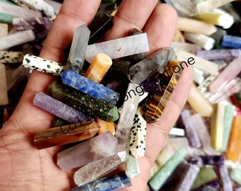25 Pcs Lots Crystal Small Points Mix, Mixed Stones, Obelisk Healing Crystals Towers, Mini Crystal Points, Tower Pencil, Wholesale Lot,