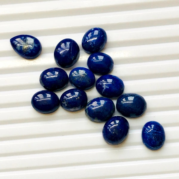 13 Pieces Natural Lapis Lazuli Loose Gemstone - Lapis Lazuli Oval shape Loose Stone - Lapis Lazuli Polished 4x10x14mm