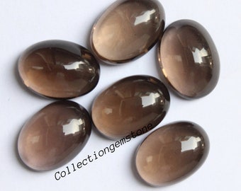 ONE 18mm x 13mm Oval Smoky Quartz Cab Facet Cabochon Gem Stone Gemstone B23A14 ONE 18mm x 13mm Oval Smoky Quartz Cab Facet Cabochon Gem Stone Gemstone B23A14