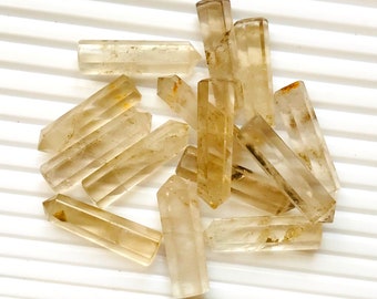 10 Pieces Top Quality Natural Smoky Points Obelisk Healing Crystals Gemstone Towers Smoky Crystal Points, Crystal Loose Gemstone