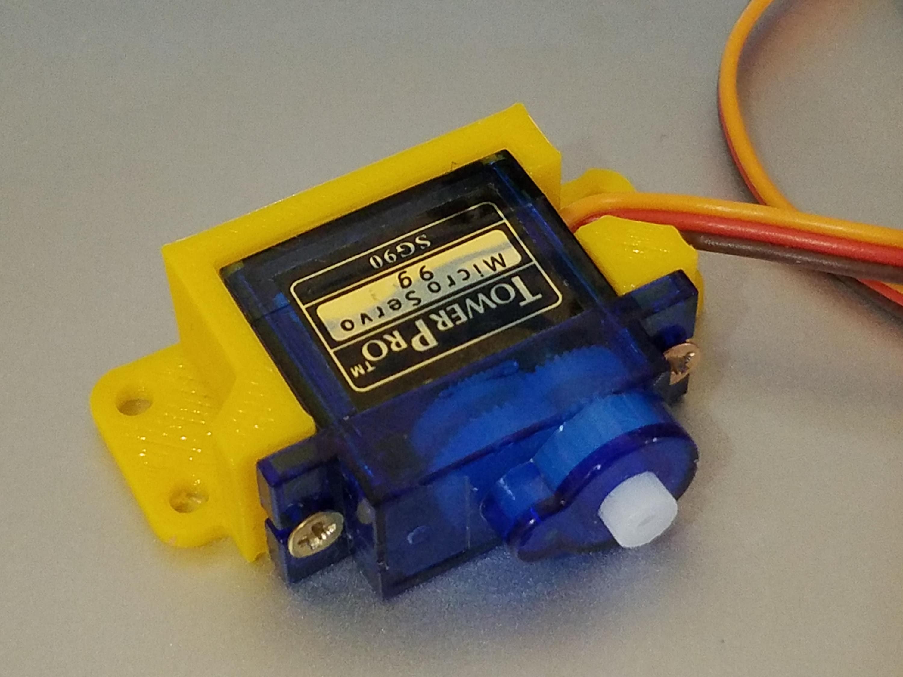 4 Pcs Mini Small Servo SG90 Mount Bracket / Stand Horizontal , 3d