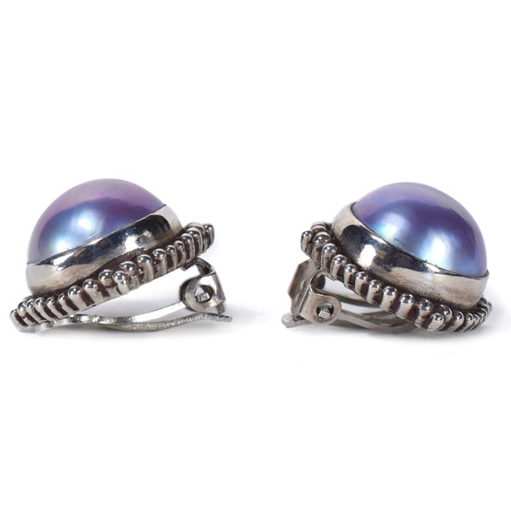 Stephen Dweck Sterling Mauve Pearl Earrings - image 2