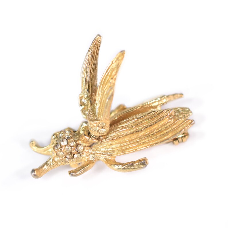 Vintage Flying Trembler Bug Brooch W/ Rhinestones by Hattie Carnegie - Etsy