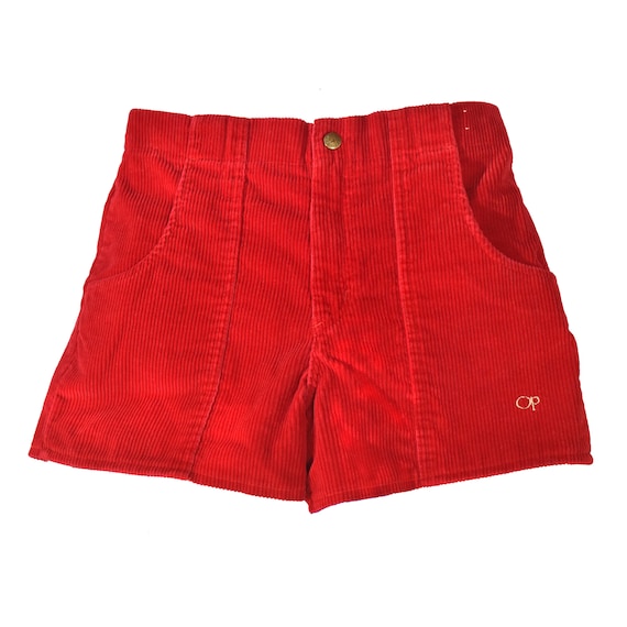 Vintage Ocean Pacific Red Corduroy Shorts. Small s