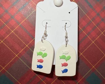 Dr. Seuss Earrings | Handmade Polymer Clay Fish Dangles