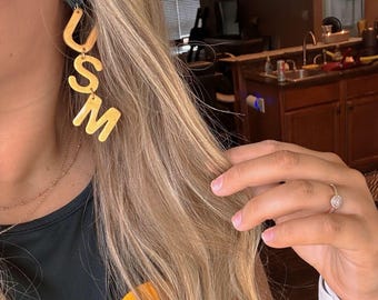 Custom School Spirit Sports Team Earrings | College Gameday Earrings