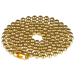 24&quot; (61cm) BRASS U.S. Military Spec Ball-Bead Chain