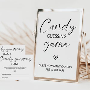 Guess How Many Candies Game | Boho Baby Shower Game | Gender Neutral | Baby Shower Game | Candy Game | Modern Baby Shower Game Template | B1