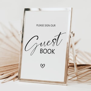 Baby Shower Guest Book Sign | Baby Shower Table Sign | Baby Shower Game Printable | Printable Sign | Please Sign Our Guest Book | B1