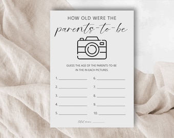 Guess the Age Baby Shower Game: Parents-To-Be (Digital Download)