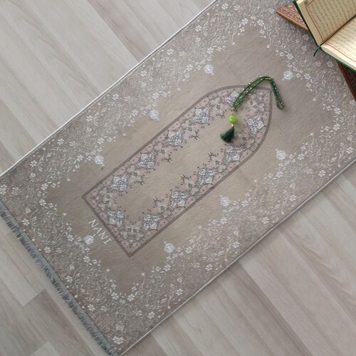 Personalised Prayer Mat Set With Wudhu Towel and Tasbih. Etsy
