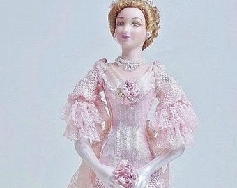 DollhousePorcelain Miniature Doll  1:12   Porcelain   OOAK   Ruthellens