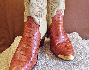 Justin Ladies Python Dress Boot '80's Style NEW Cowgirl/Boot Scootin'