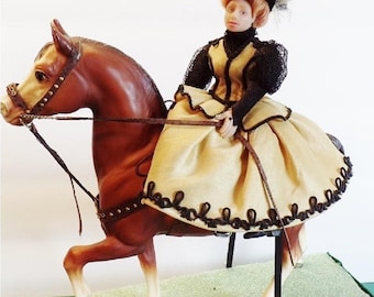 Vintage 1963 Breyer "Cheyenne" Horse with OOAK Victorian Rider & Tack