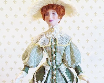 Dollhouse Doll 1:12..  NEW  Premiere. Gibson Girl..."Ruthie"...Artisan Ruthellens OOAK