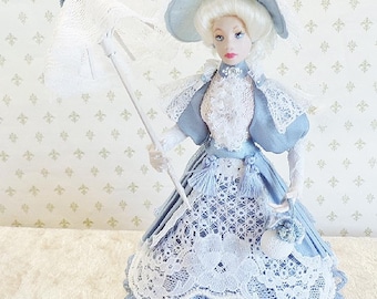 Dollhouse Doll 1:12...Gibson Girl.."Lenora"..NEW '25..Artisan.. Ruthellen OOAK