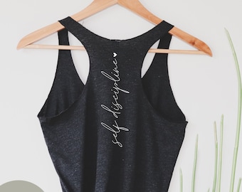 Self Discipline Back Design Tank Top, CrossFit Tank Top,  Inspirational Tank Top, Workout Tank, Gym Tank Top, Minimalist,  Ink and Quotes