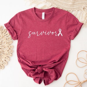 Survivor Shirt, Cancer Survivor Shirt, Cancer Ribbon Shirt, Pink October Shirt, Last Chemo Day, Cancer Survivor Gift, Ink and Quotes