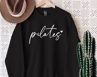 Pilates Sweatshirt,  Women Sweatshirt, Gift for Her, Pilates Instructor Sweatshirt, Winter Sweatshirt, Christmas Gift,  Ink and Quotes