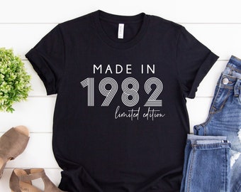 Made In 1982 Limited Edition Shirt, Birthday Shirt,  Shirt, 40's Shirt, 40 Birthday Gift , Personalized Gift,  Ink and Quotes